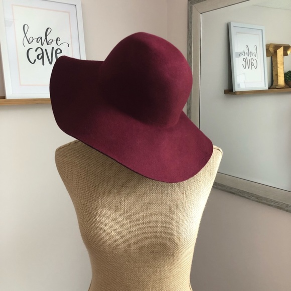 Forever 21 Accessories - Wine Red Wool Floppy Hat